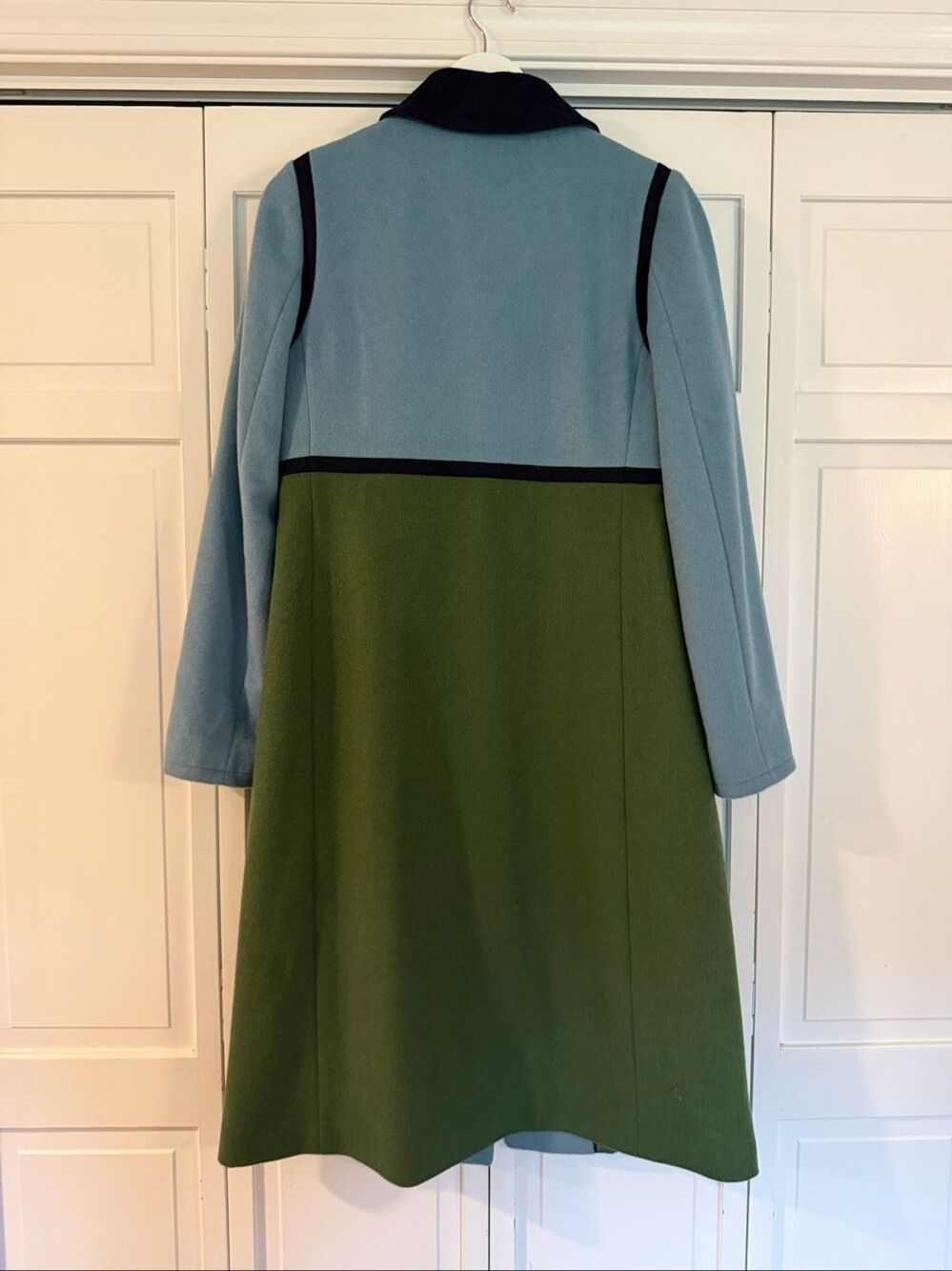 Boden Lovelace Rare wool blend blue colorblock peacoat jacket 4 - Picture 6 of 10